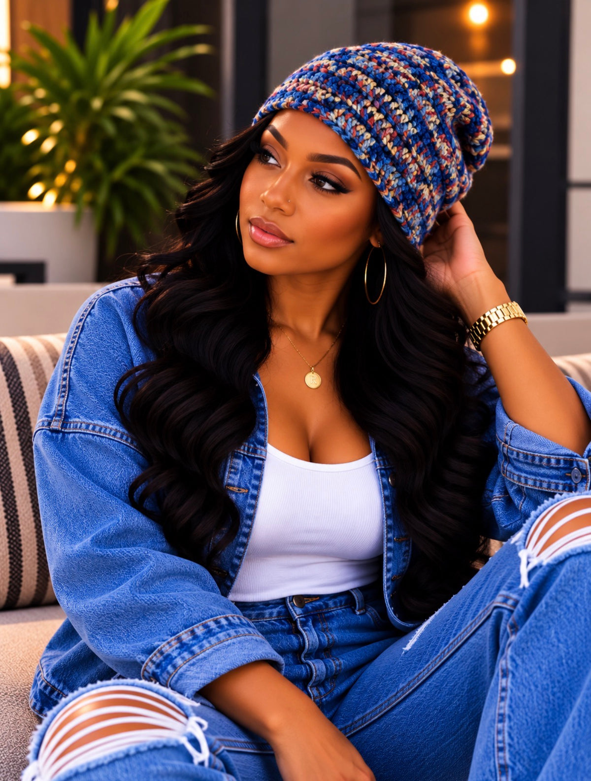 Handmade Crochet Slouchy Hat