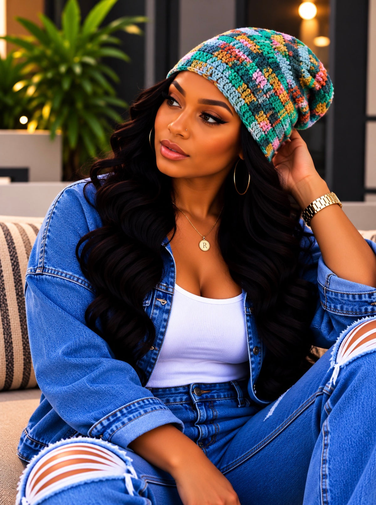 Handmade Crochet Slouchy Hat