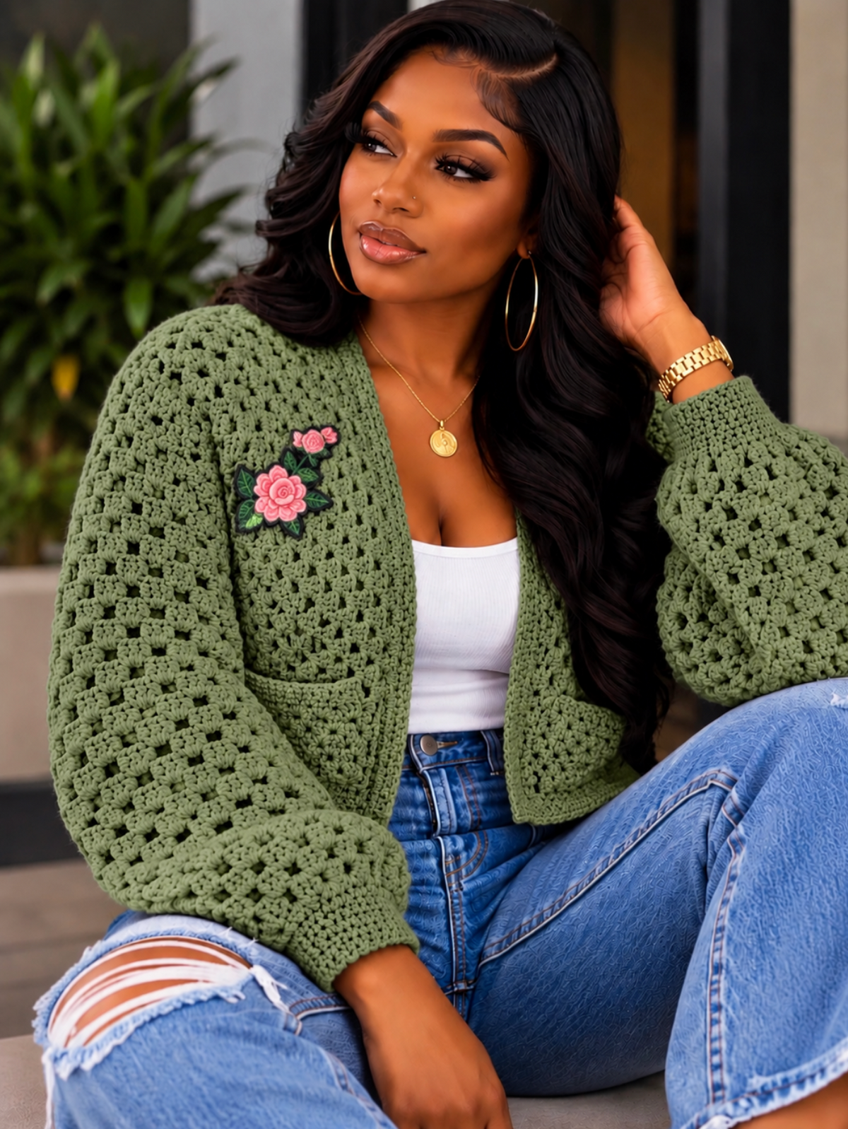 Crochet Crop Cardigan